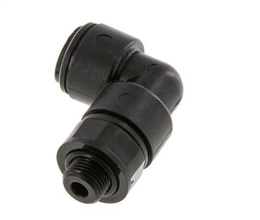 8mm x G1/8'' 90 graden L-verbinding POM Insteekfitting Buitendraad Draaibaar NBR [2 Stuks]