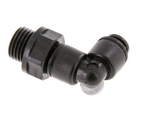 5mm x G1/4'' 90 graden L-verbinding POM Insteekfitting Buitendraad Draaibaar NBR [2 Stuks]