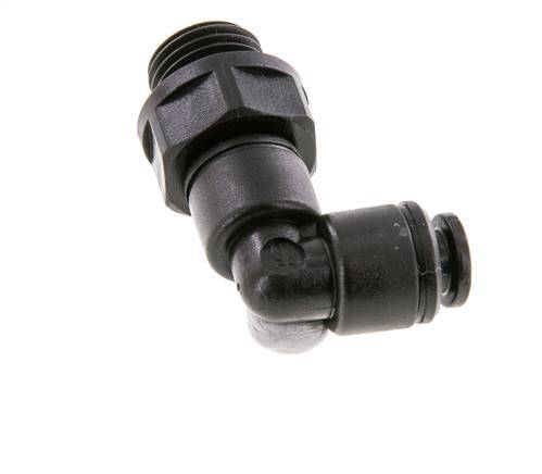 5mm x G1/4'' 90 graden L-verbinding POM Insteekfitting Buitendraad Draaibaar NBR [2 Stuks]