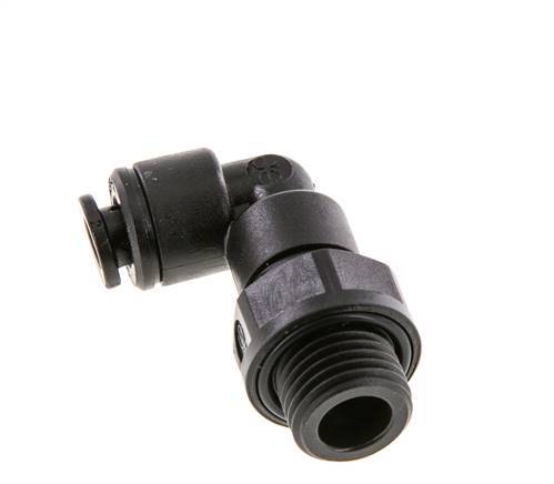 5mm x G1/4'' 90 graden L-verbinding POM Insteekfitting Buitendraad Draaibaar NBR [2 Stuks]