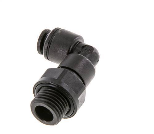 5mm x G1/4'' 90 graden L-verbinding POM Insteekfitting Buitendraad Draaibaar NBR [2 Stuks]