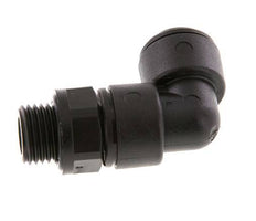8mm x G1/4'' 90 graden L-verbinding POM Insteekfitting Buitendraad Draaibaar NBR [2 Stuks]