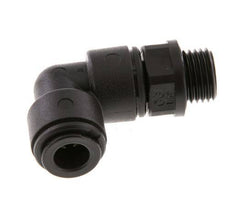 8mm x G1/4'' 90 graden L-verbinding POM Insteekfitting Buitendraad Draaibaar NBR [2 Stuks]