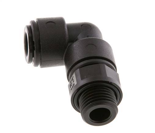 8mm x G1/4'' 90 graden L-verbinding POM Insteekfitting Buitendraad Draaibaar NBR [2 Stuks]