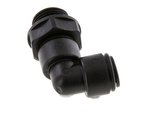 8mm x G3/8'' 90 graden L-verbinding POM Insteekfitting Buitendraad Draaibaar NBR [2 Stuks]