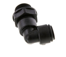 8mm x G3/8'' 90 graden L-verbinding POM Insteekfitting Buitendraad Draaibaar NBR [2 Stuks]