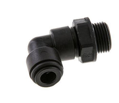 8mm x G3/8'' 90 graden L-verbinding POM Insteekfitting Buitendraad Draaibaar NBR [2 Stuks]