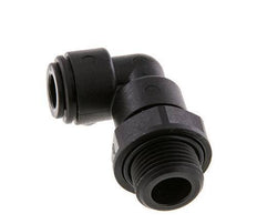 8mm x G3/8'' 90 graden L-verbinding POM Insteekfitting Buitendraad Draaibaar NBR [2 Stuks]