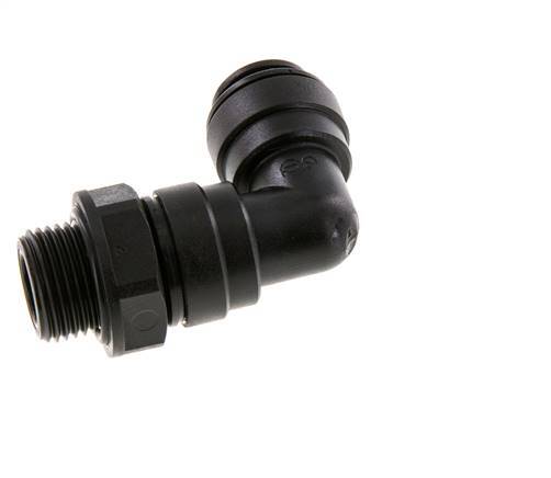 10mm x G3/8'' 90 graden L-verbinding POM Insteekfitting Buitendraad Draaibaar NBR