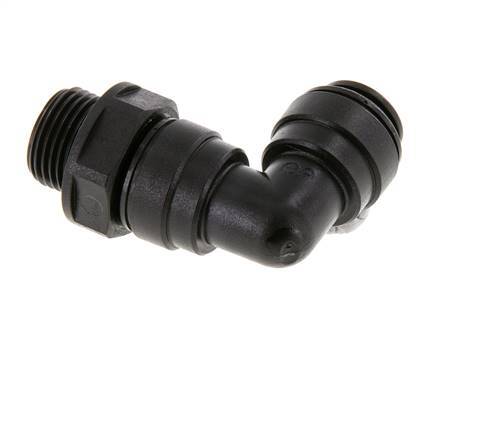 10mm x G3/8'' 90 graden L-verbinding POM Insteekfitting Buitendraad Draaibaar NBR