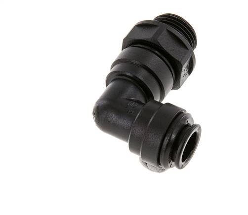 10mm x G3/8'' 90 graden L-verbinding POM Insteekfitting Buitendraad Draaibaar NBR