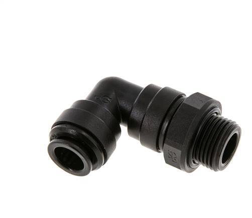 10mm x G3/8'' 90 graden L-verbinding POM Insteekfitting Buitendraad Draaibaar NBR