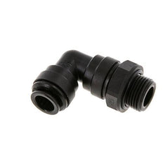 10mm x G3/8'' 90 graden L-verbinding POM Insteekfitting Buitendraad Draaibaar NBR