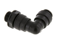 12mm x G3/8'' 90 graden L-verbinding POM Insteekfitting Buitendraad Draaibaar NBR
