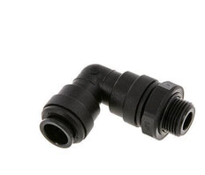 12mm x G3/8'' 90 graden L-verbinding POM Insteekfitting Buitendraad Draaibaar NBR