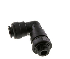 12mm x G3/8'' 90 graden L-verbinding POM Insteekfitting Buitendraad Draaibaar NBR