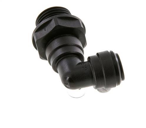 10mm x G1/2'' 90 graden L-verbinding POM Insteekfitting Buitendraad Draaibaar NBR