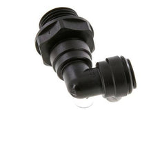 10mm x G1/2'' 90 graden L-verbinding POM Insteekfitting Buitendraad Draaibaar NBR