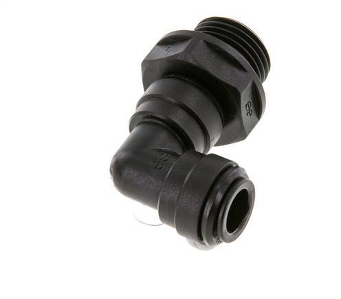 10mm x G1/2'' 90 graden L-verbinding POM Insteekfitting Buitendraad Draaibaar NBR
