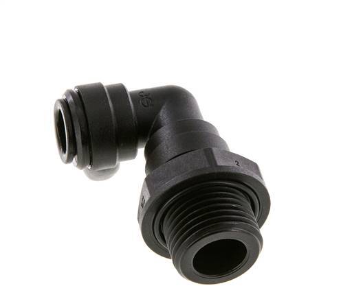 10mm x G1/2'' 90 graden L-verbinding POM Insteekfitting Buitendraad Draaibaar NBR