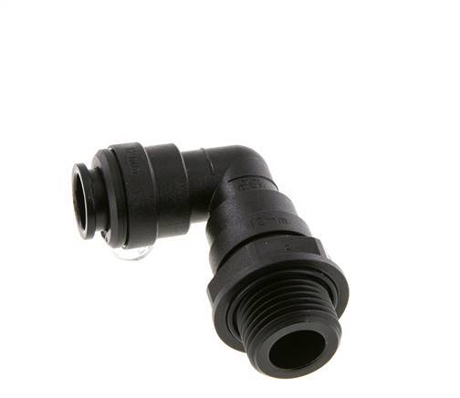 12mm x G1/2'' 90 graden L-verbinding POM Insteekfitting Buitendraad Draaibaar NBR