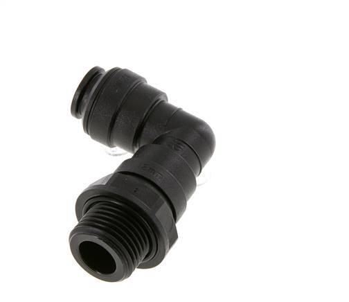 12mm x G1/2'' 90 graden L-verbinding POM Insteekfitting Buitendraad Draaibaar NBR
