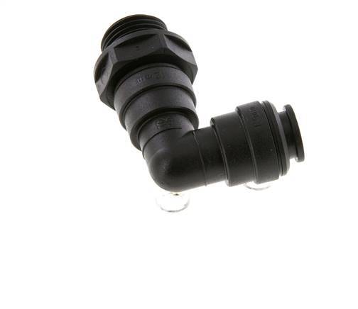 12mm x G1/2'' 90 graden L-verbinding POM Insteekfitting Buitendraad Draaibaar NBR