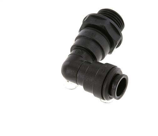 12mm x G1/2'' 90 graden L-verbinding POM Insteekfitting Buitendraad Draaibaar NBR