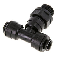 6mm x G1/4'' inline T-stuk POM Insteekfitting Buitendraad FDA Draaibaar NBR