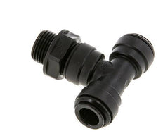 10mm x G3/8'' inline T-stuk POM Insteekfitting Buitendraad FDA Draaibaar NBR
