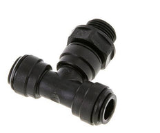 10mm x G3/8'' inline T-stuk POM Insteekfitting Buitendraad FDA Draaibaar NBR