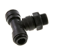 10mm x G3/8'' inline T-stuk POM Insteekfitting Buitendraad FDA Draaibaar NBR