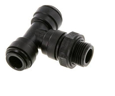 10mm x G3/8'' inline T-stuk POM Insteekfitting Buitendraad FDA Draaibaar NBR