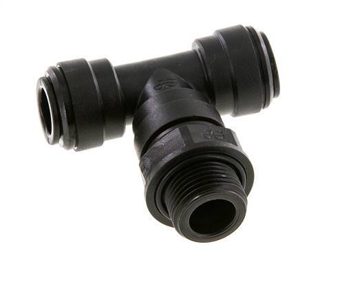10mm x G3/8'' inline T-stuk POM Insteekfitting Buitendraad FDA Draaibaar NBR