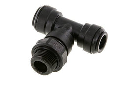 10mm x G3/8'' inline T-stuk POM Insteekfitting Buitendraad FDA Draaibaar NBR
