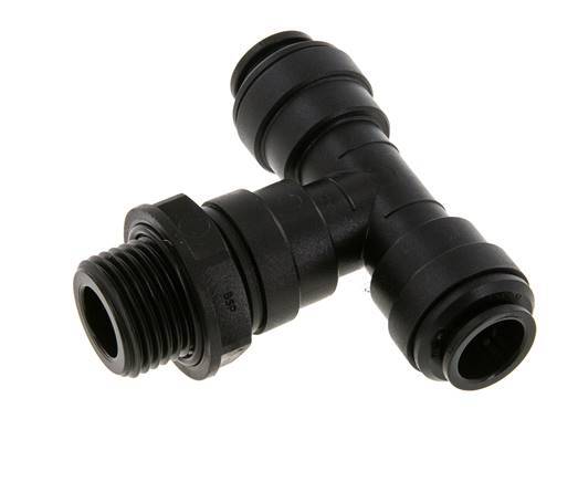 12mm x G1/2'' inline T-stuk POM Insteekfitting Buitendraad FDA Draaibaar NBR