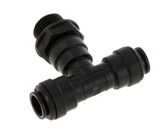 12mm x G1/2'' inline T-stuk POM Insteekfitting Buitendraad FDA Draaibaar NBR
