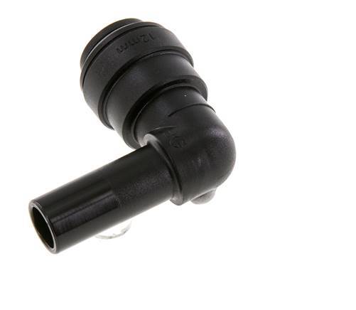 12mm x 12mm 90deg Elbow Push-in Fitting with Plug-in POM NBR [2 Pieces]