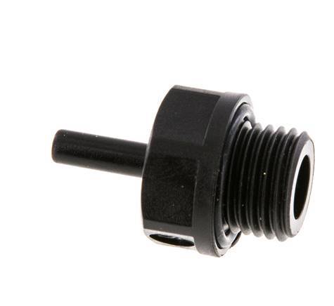4mm x G1/4'' insteekfitting POM buitendraad NBR [5 Stuks]