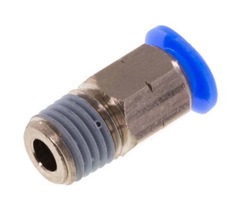 5/32'' x 1/16'' NPT Push-in Fitting with Male Threads Brass/PBT NBR [5 Pieces]