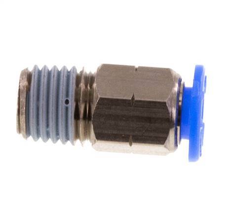 5/32'' x 1/16'' NPT Push-in Fitting with Male Threads Brass/PBT NBR [5 Pieces]