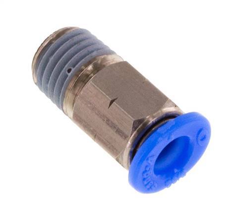 5/32'' x 1/16'' NPT Push-in Fitting with Male Threads Brass/PBT NBR [5 Pieces]