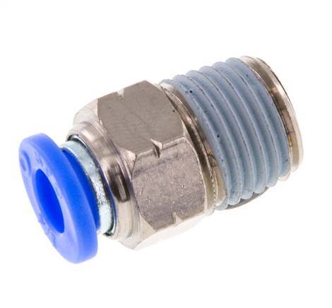 1/4'' x 1/4'' NPT Messing/PBT Insteekfitting buitendraad NBR [5 Stuks]