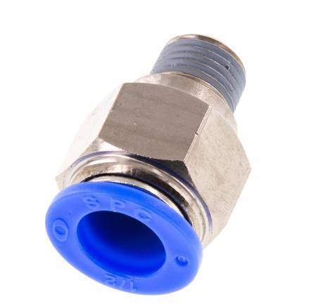 1/2'' x 1/4'' NPT Messing/PBT Insteekfitting Buitendraad NBR [2 Stuks]