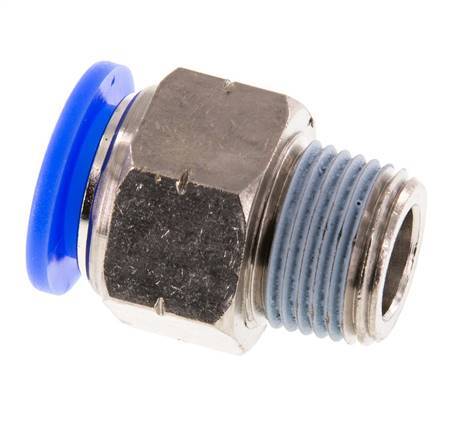 1/2'' x 3/8'' NPT Messing/PBT Insteekfitting Buitendraad NBR [2 Stuks]