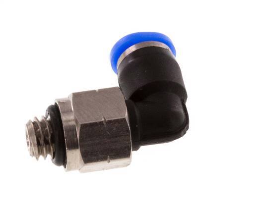 1/8'' x UNF 10-32 90 graden L-verbinding Messing/PBT Insteekfitting Draaibaar NBR [2 Stuks]