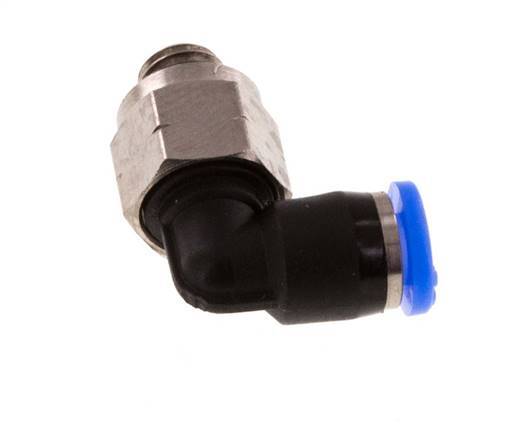 1/8'' x UNF 10-32 90 graden L-verbinding Messing/PBT Insteekfitting Draaibaar NBR [2 Stuks]