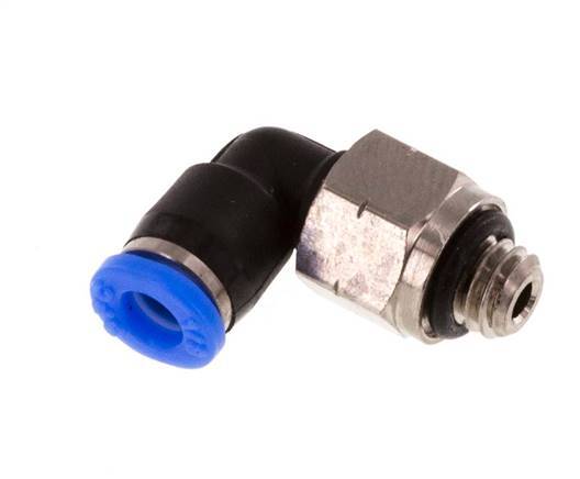 1/8'' x UNF 10-32 90 graden L-verbinding Messing/PBT Insteekfitting Draaibaar NBR [2 Stuks]