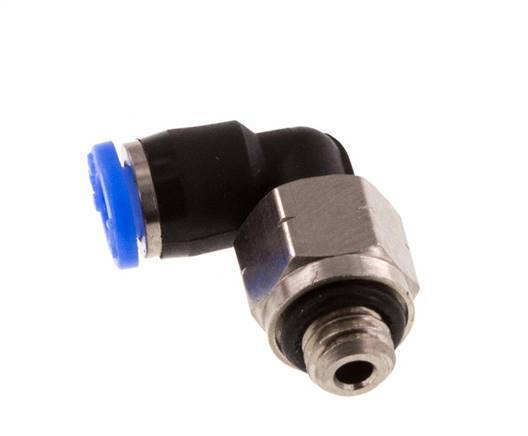 1/8'' x UNF 10-32 90 graden L-verbinding Messing/PBT Insteekfitting Draaibaar NBR [2 Stuks]