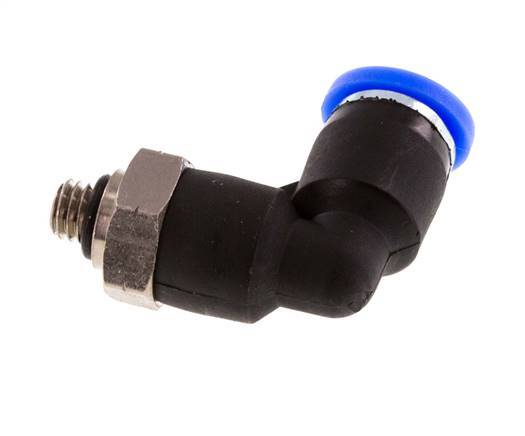 5/32'' x UNF 10-32 90 graden L-verbinding Messing/PBT Insteekfitting Draaibaar NBR [2 Stuks]